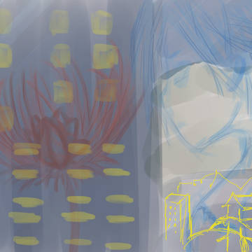 夜と少女と花