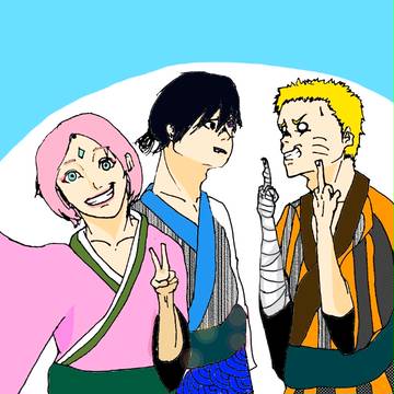３人で