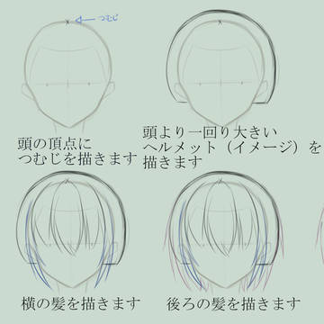 私なりの髪の描き方!