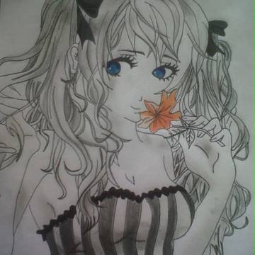 La chica de la flor naranja