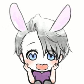 うさフォロフがまばたきするだけのgif