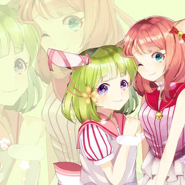 うさぎとねこ。