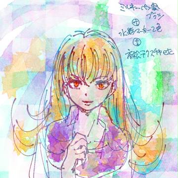 クリスタ練習中。ミルキーペン風ブラシなど