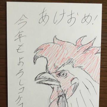 今年書いた年賀状でも置いとく