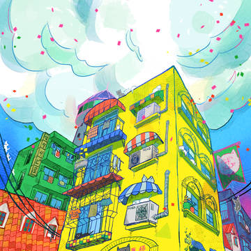 白黒猫の住む街