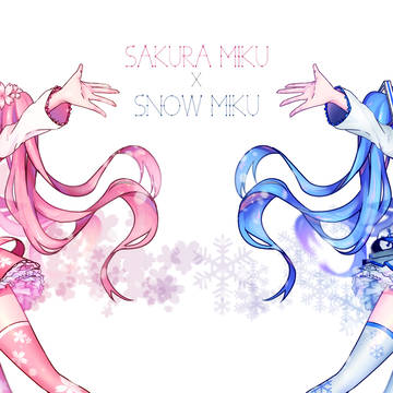 桜ミク & 雪ミク