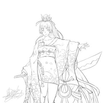 刀妹线稿。