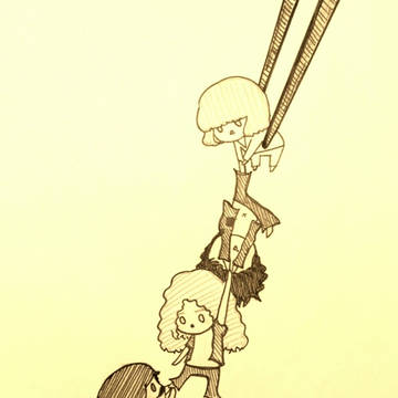 箸でつまんでみた