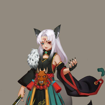 自画妖狐皮肤