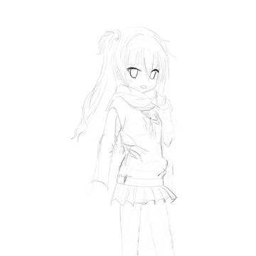 因幡めぐる（ラフ）