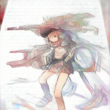 らくがき（PaintsChainerにて色つけ）