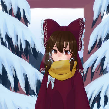 雪の博麗神社