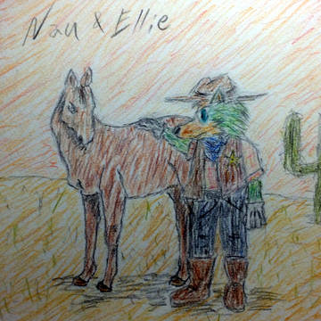 犬保安官・ナウと愛馬のエリー