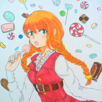 お菓子と女の子