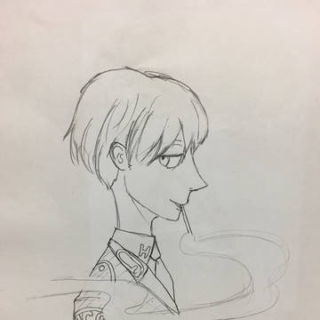もらいタバコのジーン初描き