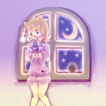 ロッテにかわいい寝巻きを着てもらった