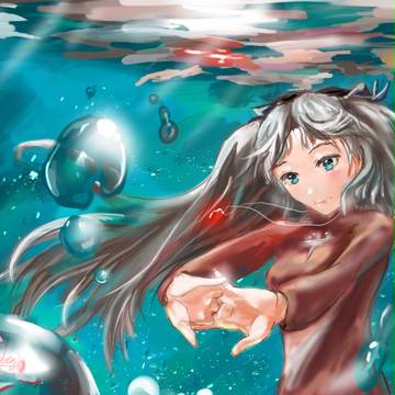 超美とツンデレの水の下の水を描きました 遠坂 凛