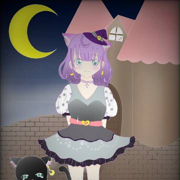 catタウン 魔女猫