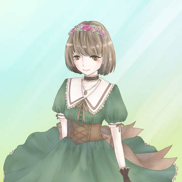 緑の女の子