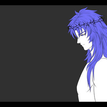 Saga with thorny crown