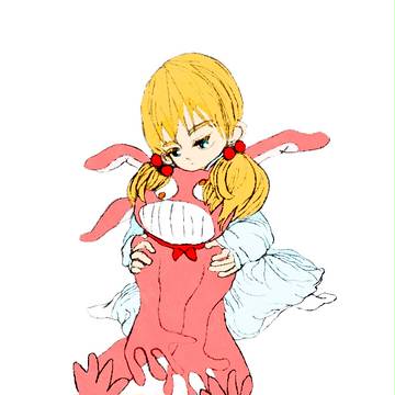 少女とうさぎ