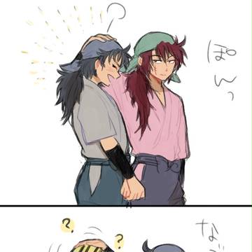 資材運んでたら突然兄貴になでられた