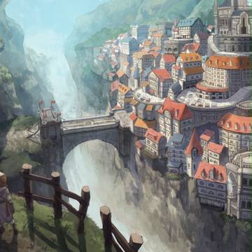 崖の町