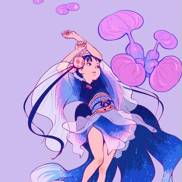 青金魚浴衣