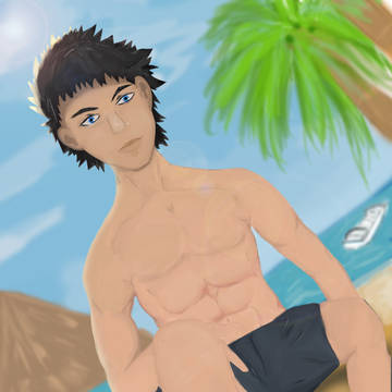 Boy in a Beach