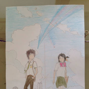「君の名は。」ポスター模写