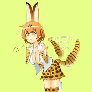 服が脱げる事を発見して自慢げに見せてくるサーバルちゃん。