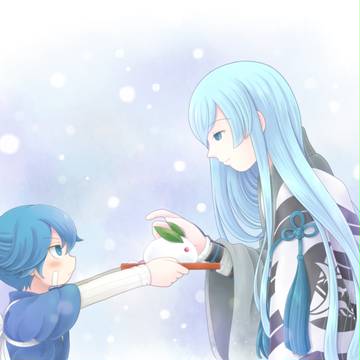 雪うさぎできた