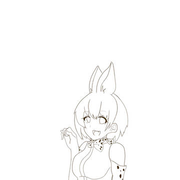 サーバルちゃん【線画】