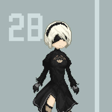 【ドット絵】NieR:Automata 2B