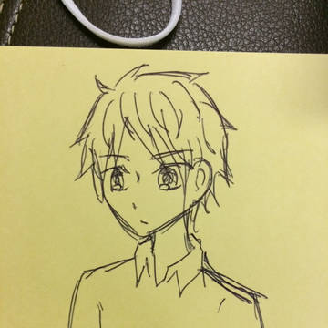 男の子も描いたけど肩と襟が意味わからない