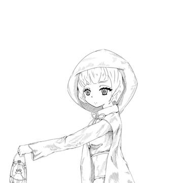 线稿：宵暗魔女