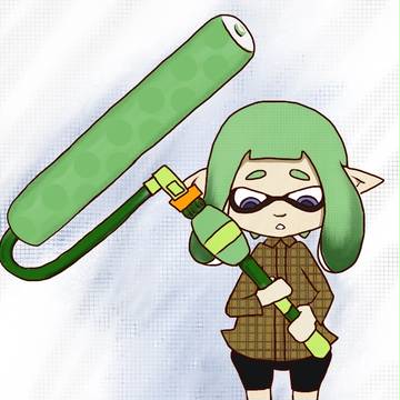 iPadで描いたイカガール