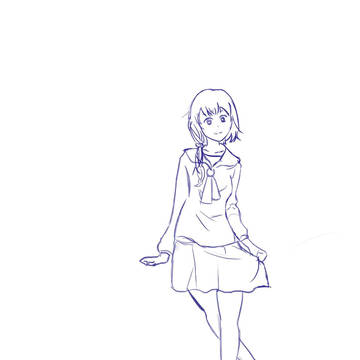 少女姿勢練習
