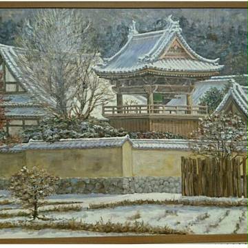 雪の園妙寺 油彩F50