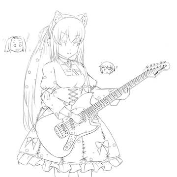あずさ，梓喵线稿。
