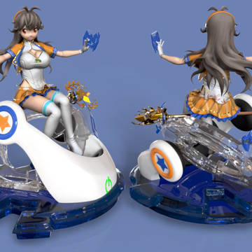 光華娘 3D 模型，3D列印模型 【列印中】