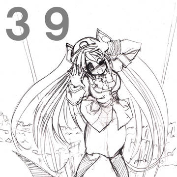 1日1でんこ絵 005。 初音ミク