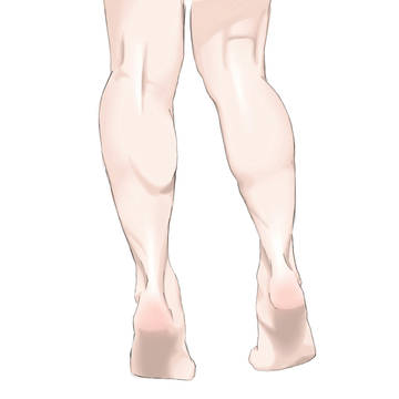筋肉質な脚