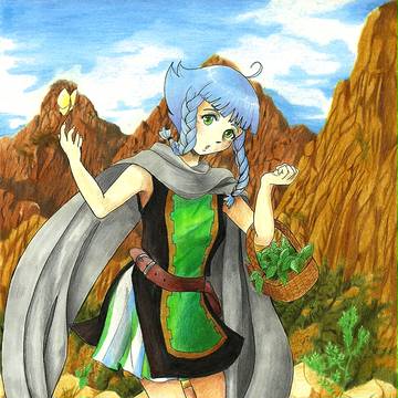 Helia on a walk