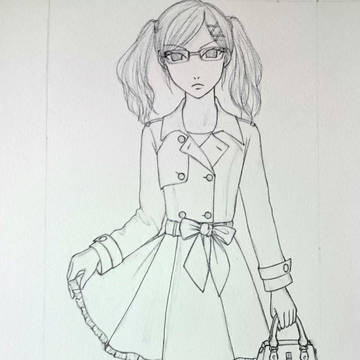 ばかぁ…！【にょたりあ】アリス・カークランド　下描き＆ペン入れ