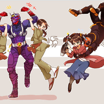 持ち上げライダー&ヒロイン達。
