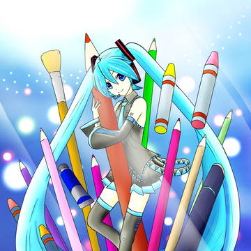 Let's drawing with Hatsune Miku!