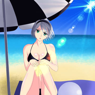 On the beach