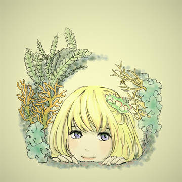 ウミウシの髪飾り