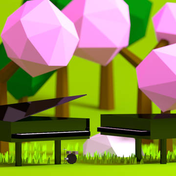 Pianos lowpoly